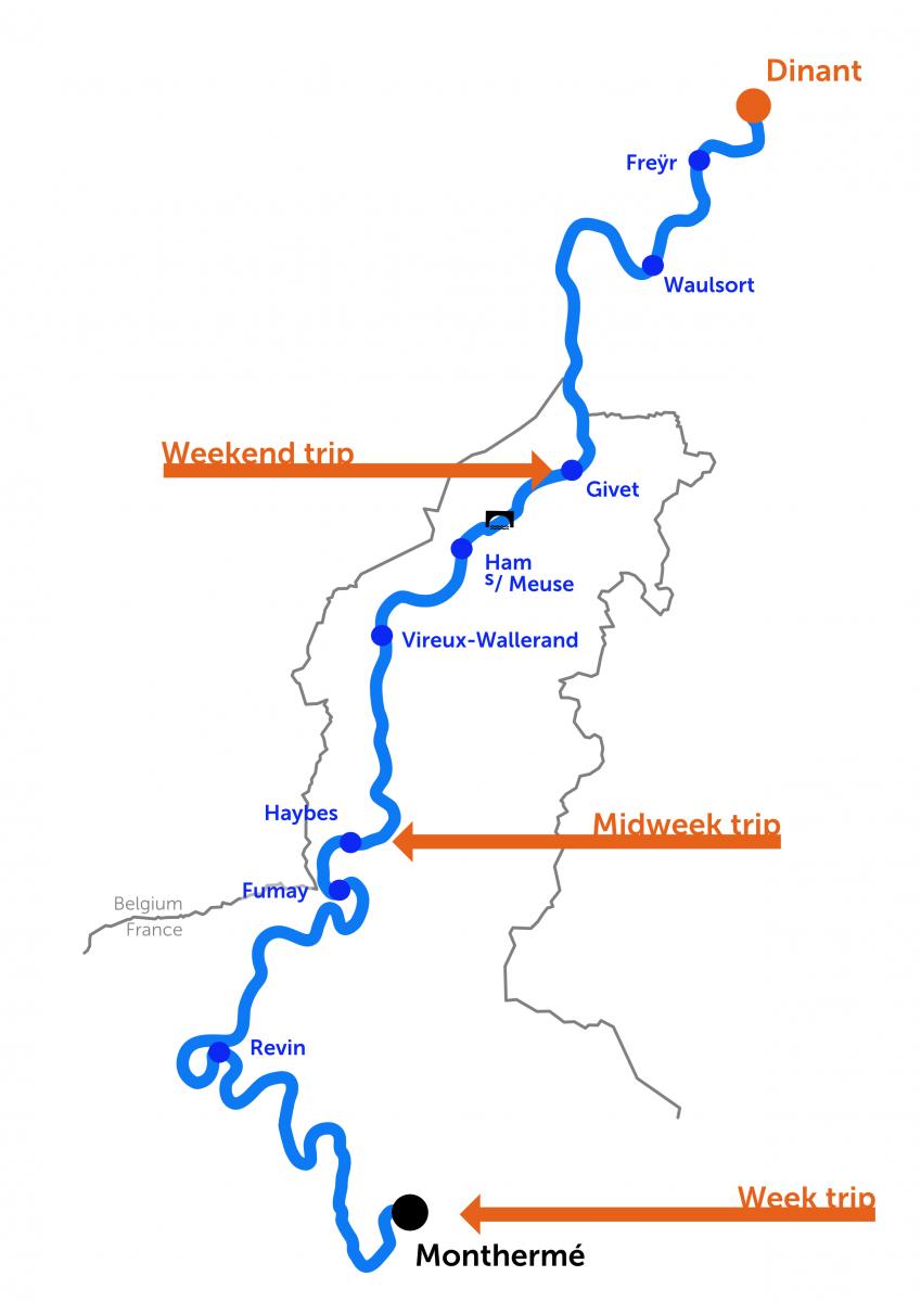 yachting by Dinant Evasion | Route Dinant-Monthermé | Dinant Evasion
